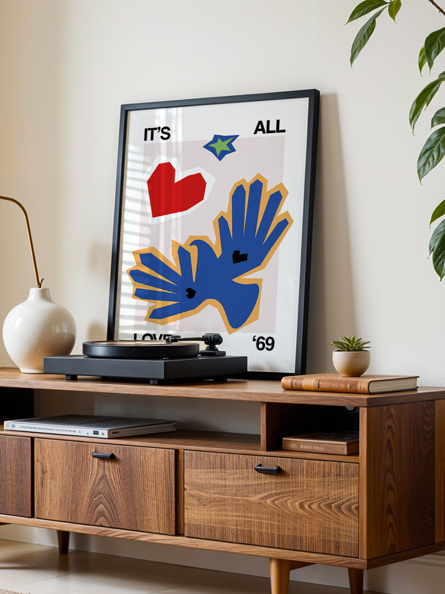 It's All Love 69 Bird Blue