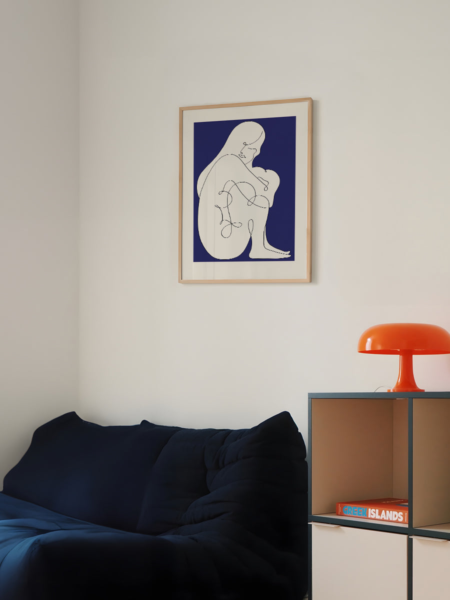 Sitting Woman Blue