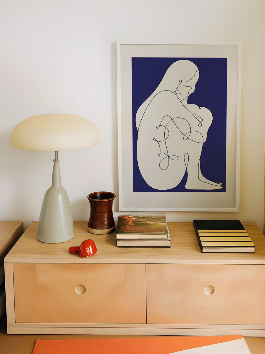 Sitting Woman Blue