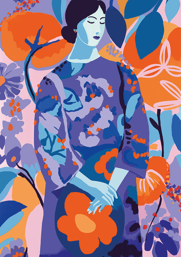 Woman In Flower Garden