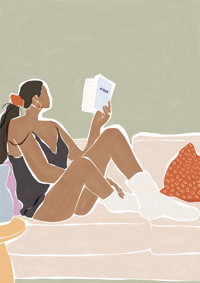 Woman Enjoying a Great Hygge Book