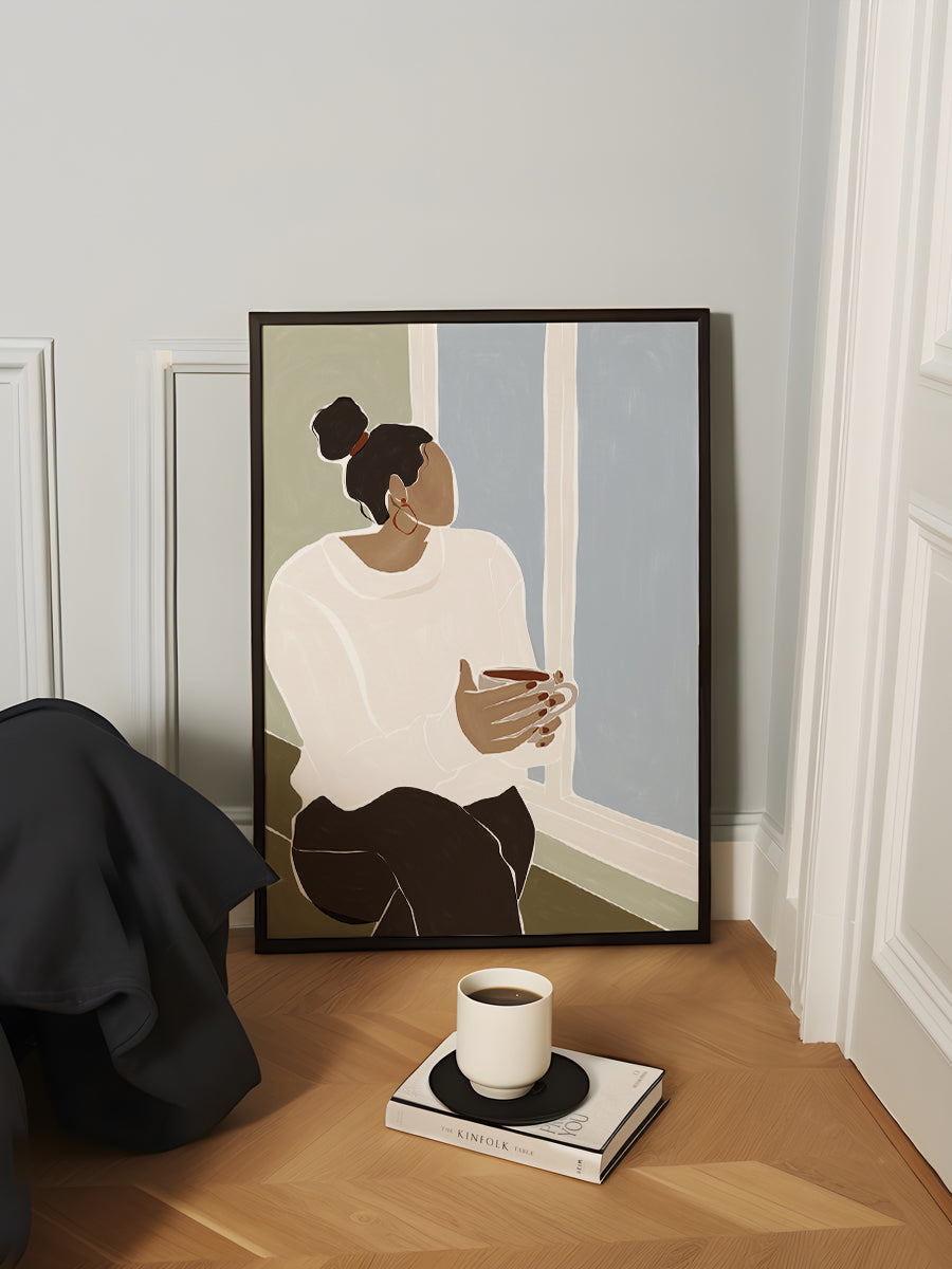 Woman Enjoying a Cup of Tea