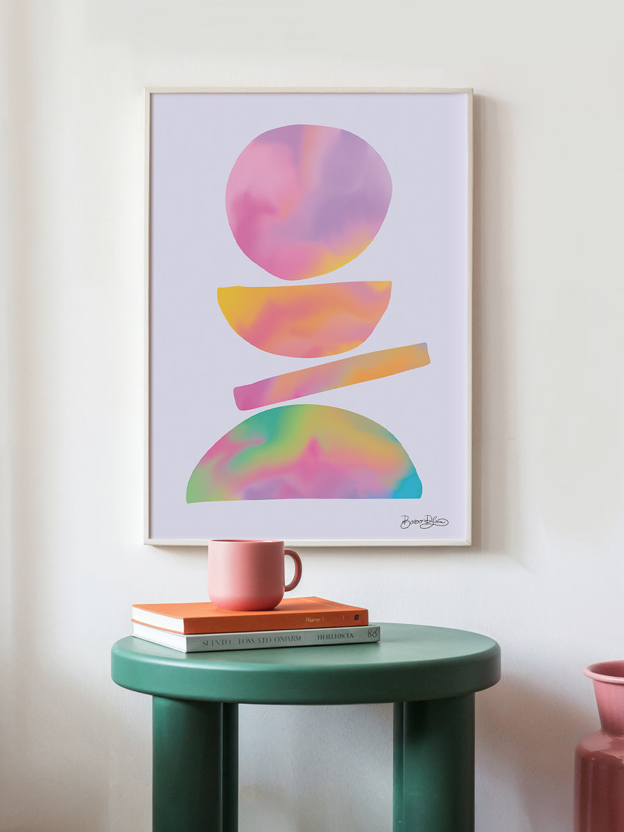 Rainbow Midcentury Composition