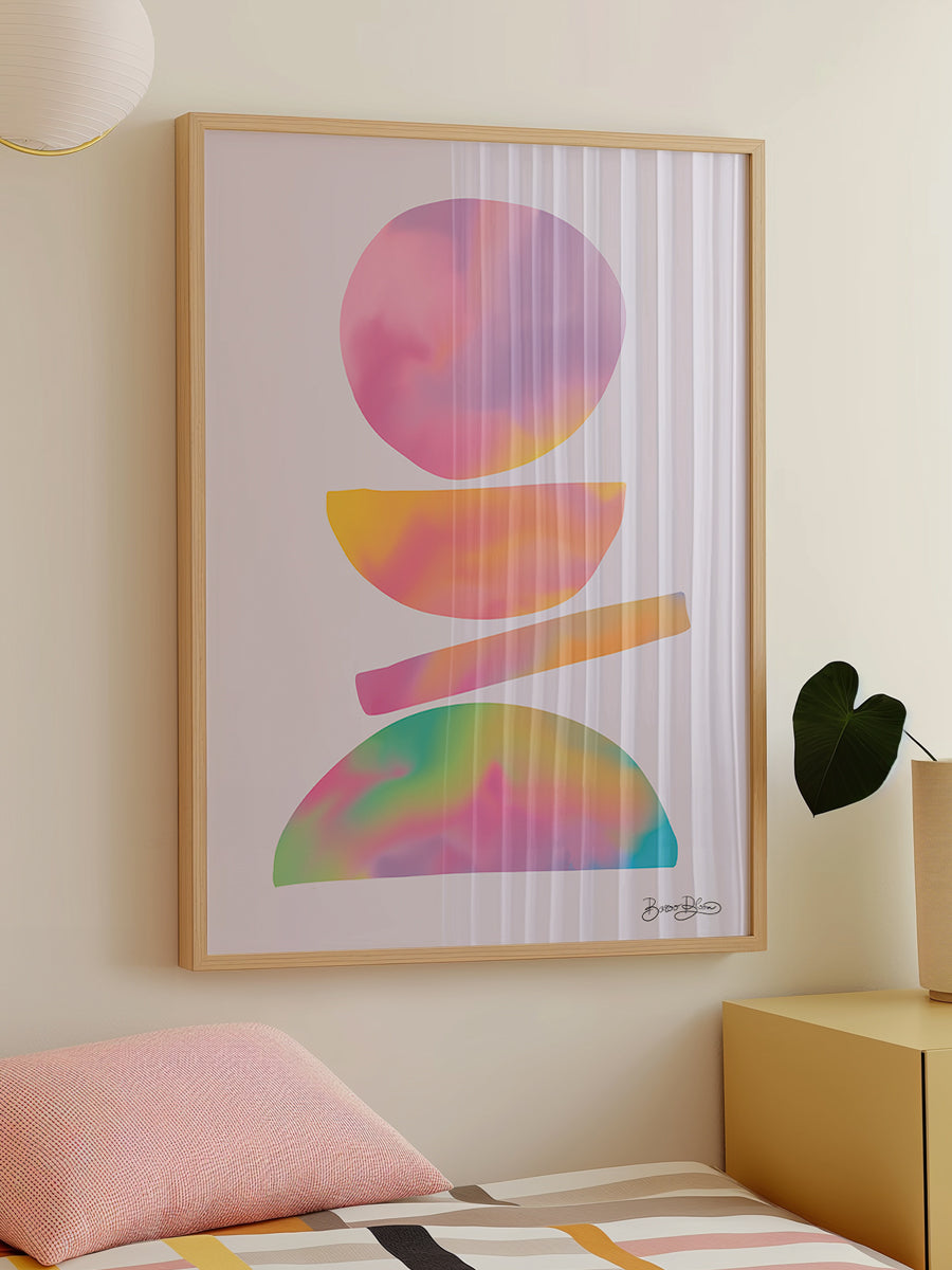 Rainbow Midcentury Composition