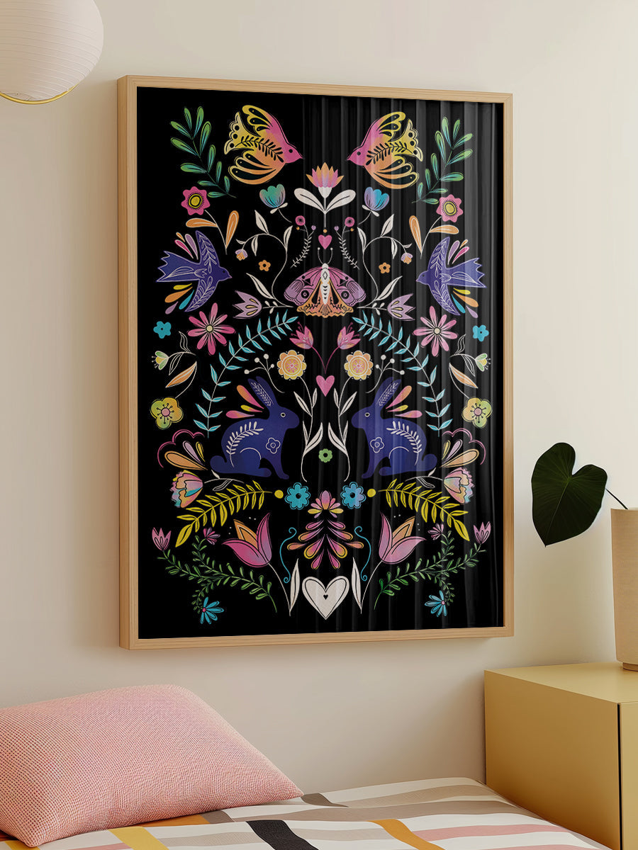 Colorful Folk Art Illustration