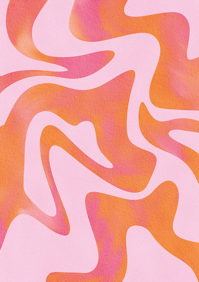 Abstract Wave in Pink