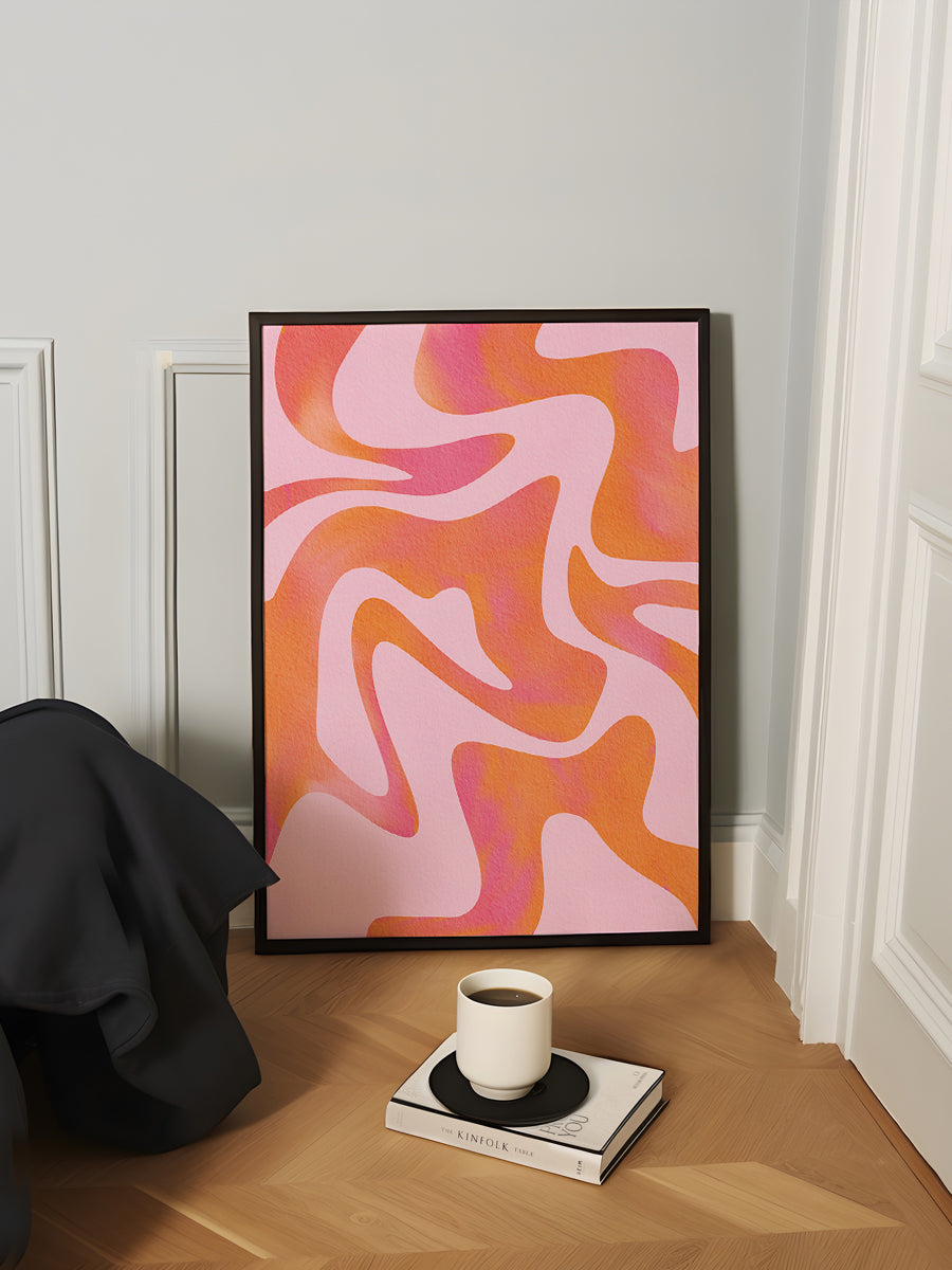 Abstract Wave in Pink