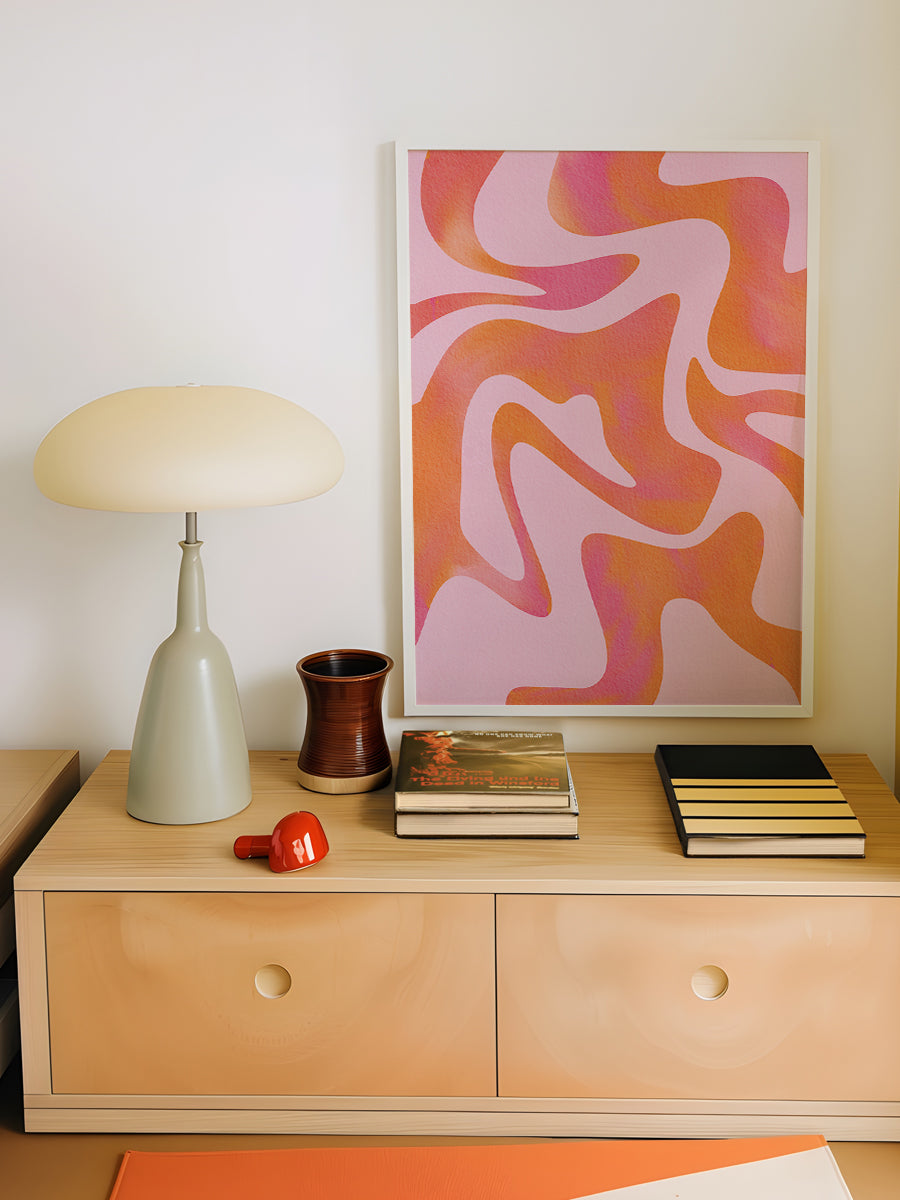 Abstract Wave in Pink