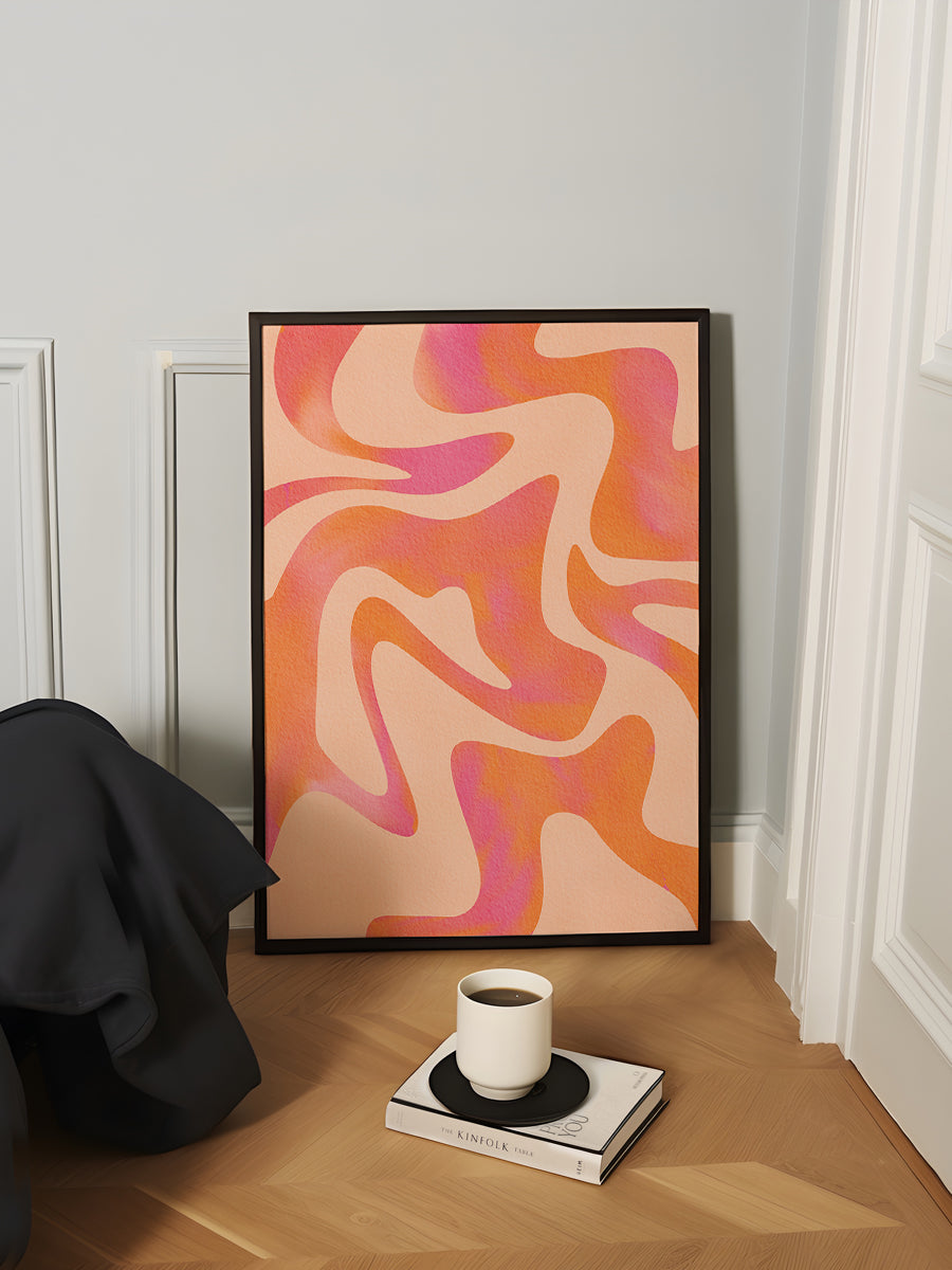 Abstract Wave Peach Fuzz
