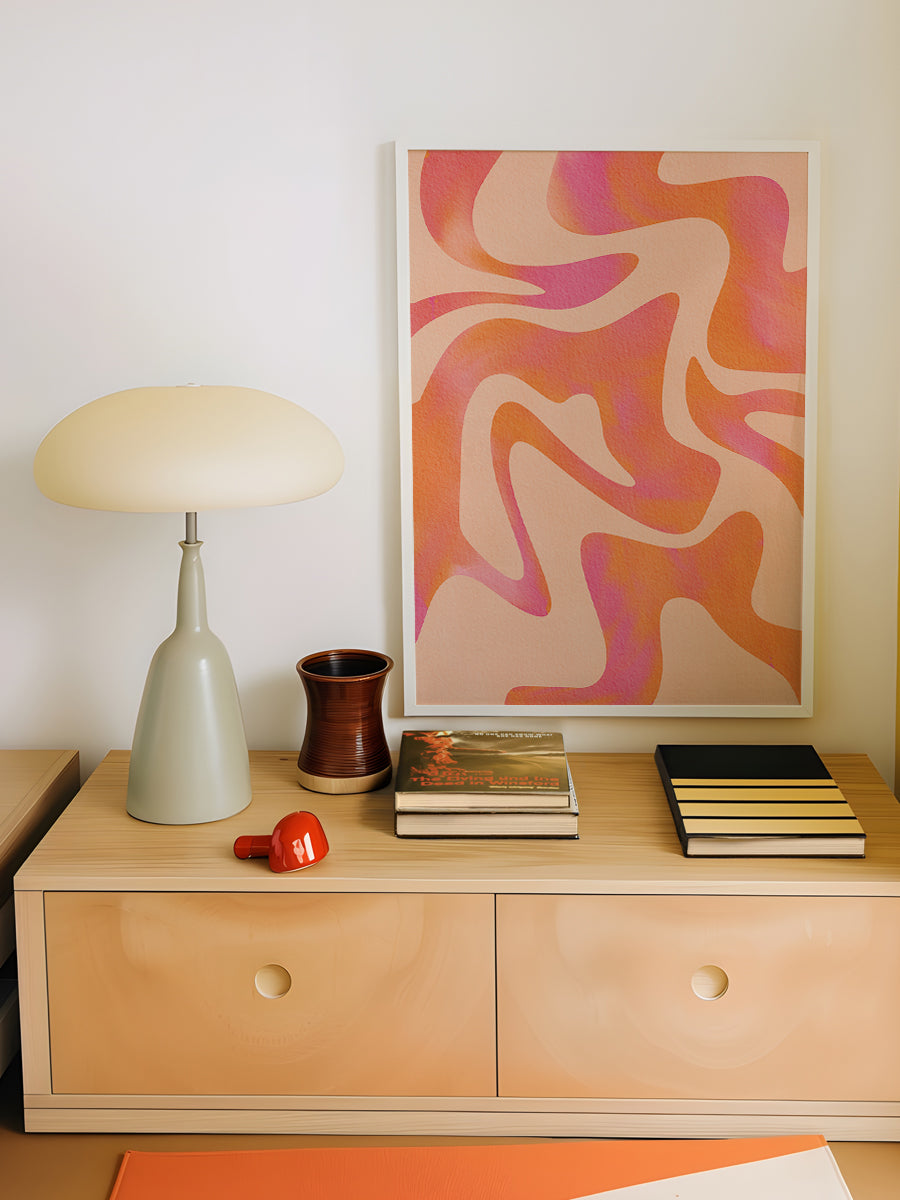 Abstract Wave Peach Fuzz