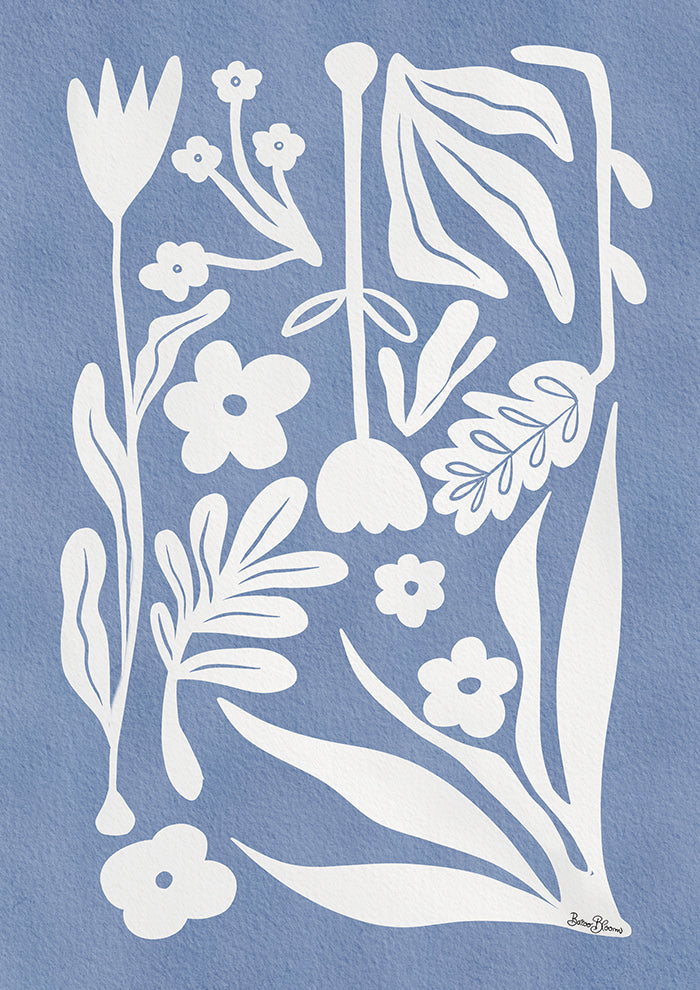 Nordic Abstract Florals blue