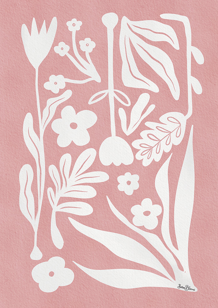 Nordic Abstract Florals Pink