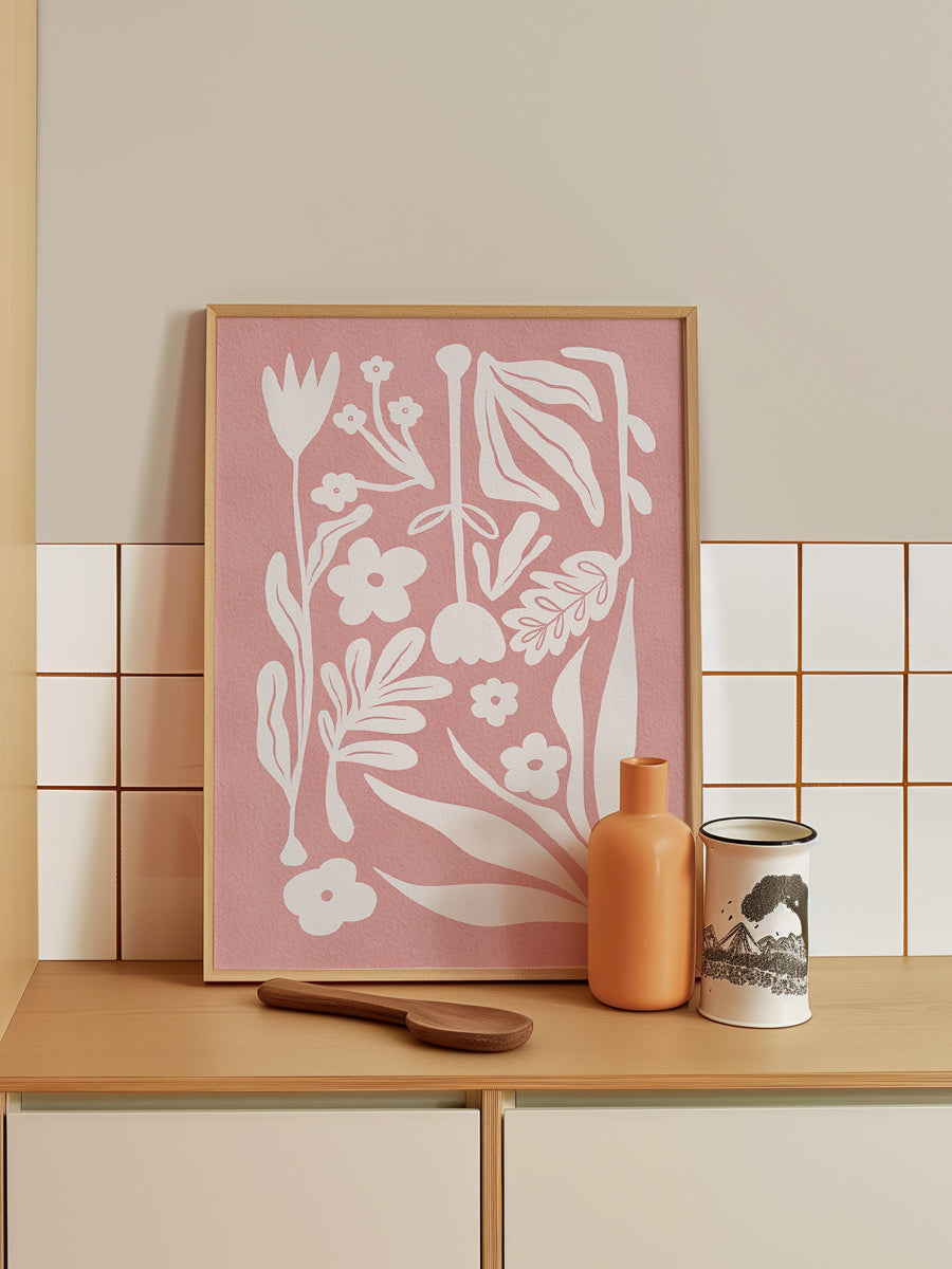 Nordic Abstract Florals Pink