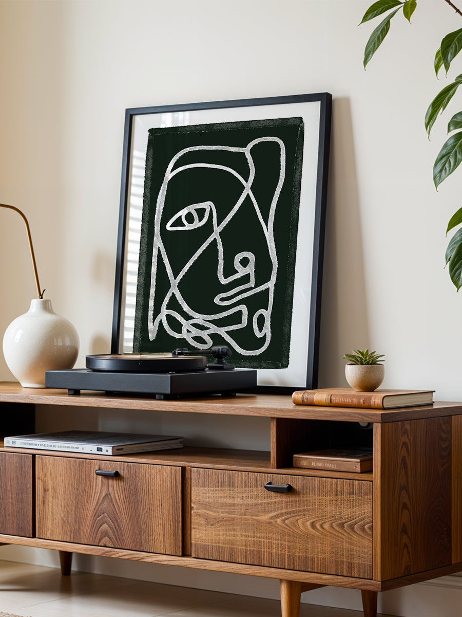 Abstract lined black