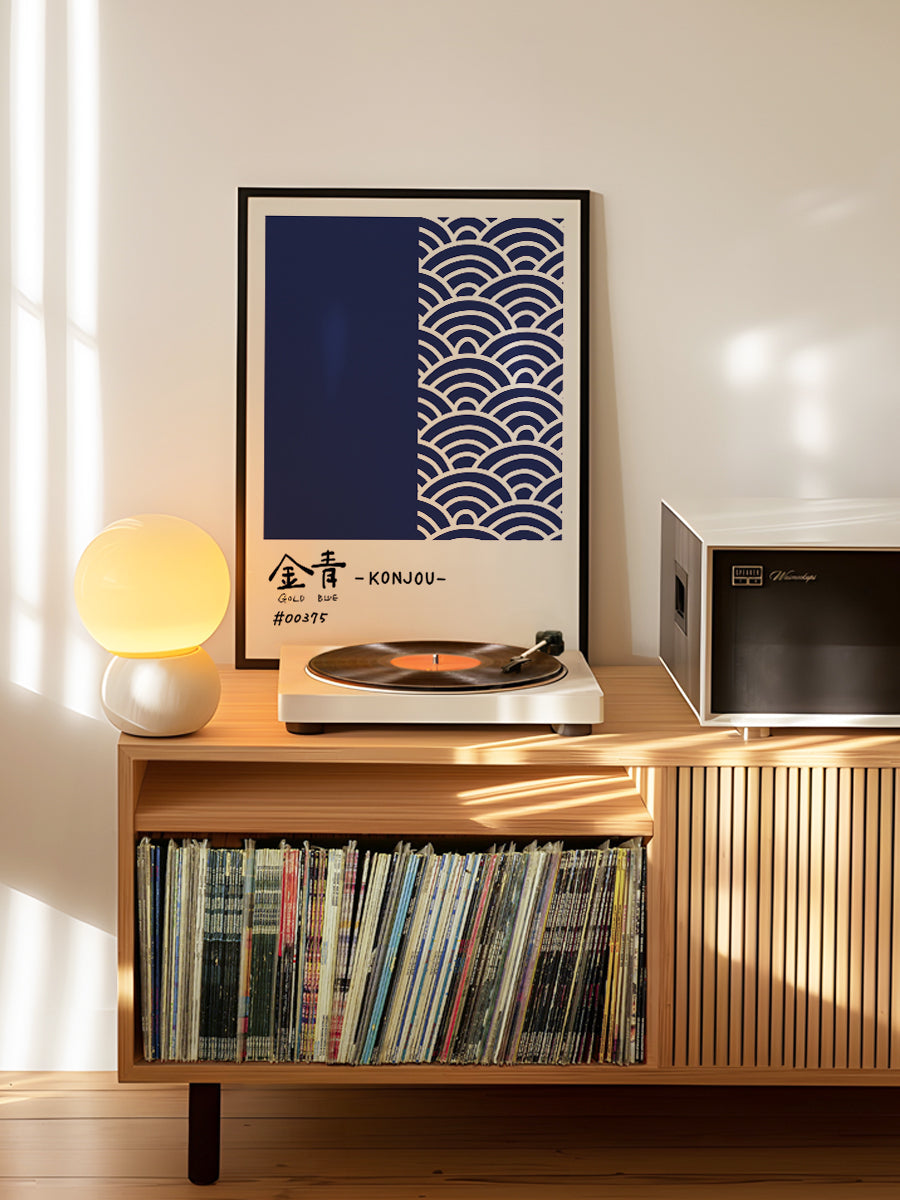 Japanese pattern deep blue