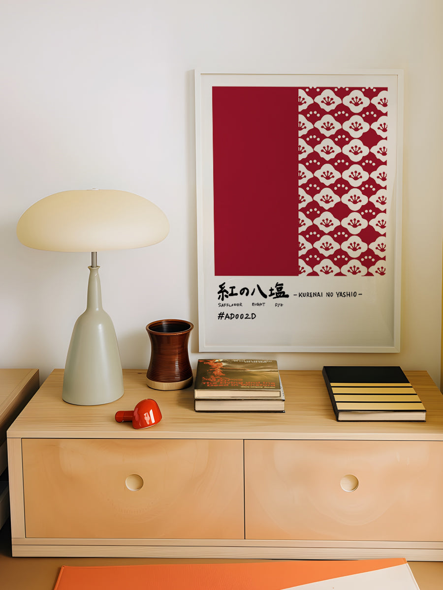 Japanese pattern deep red