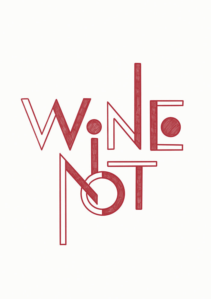 Wine Not hand-draw