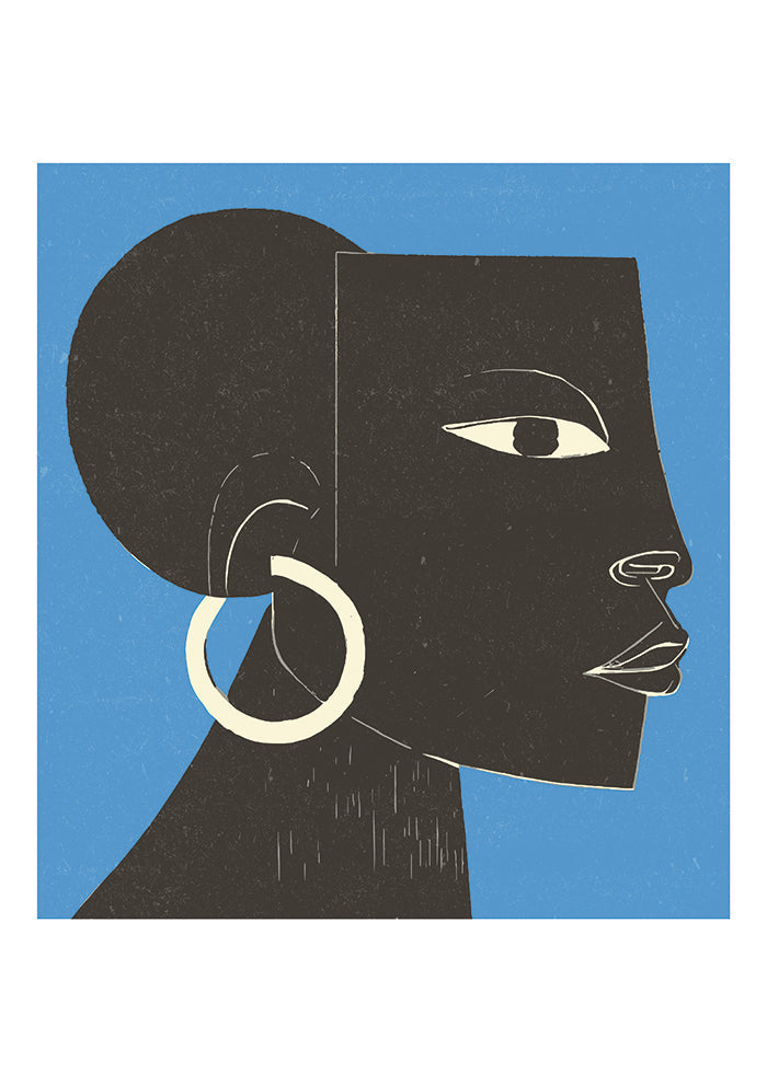 Portrait Woodblock Abstracted