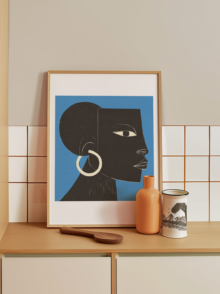Portrait Woodblock Abstracted