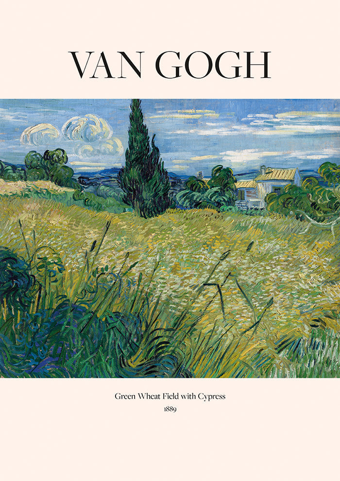 Green Wheat Field With Cypress Van Gogh