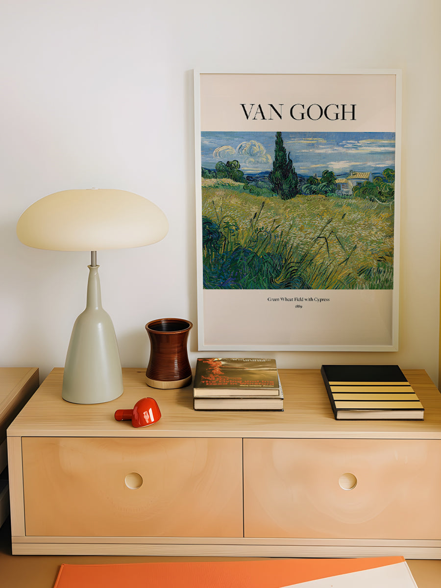 Green Wheat Field With Cypress Van Gogh