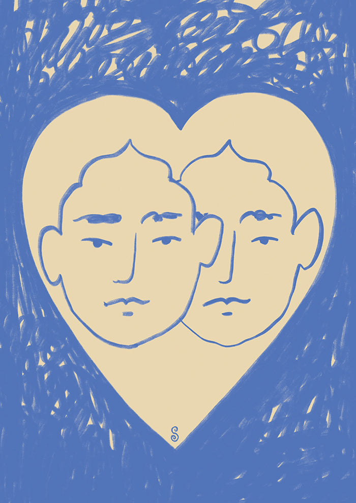 Two Abstract Faces