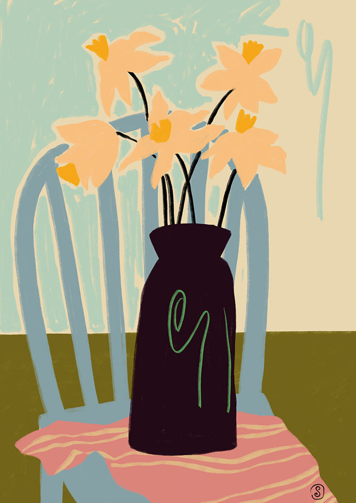 Minimalist Still Life With Flowers