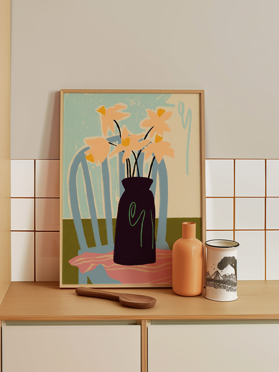 Minimalist Still Life With Flowers