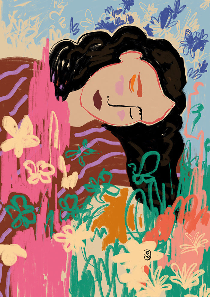 Surrounded By Colorful Flowers