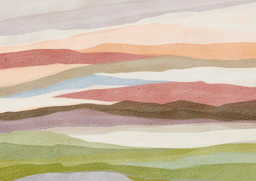 Abstract watercolor landscape