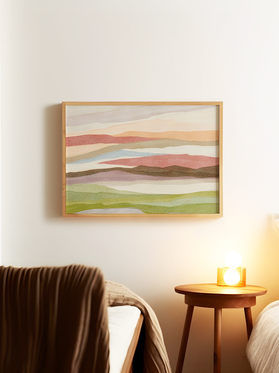 Abstract watercolor landscape