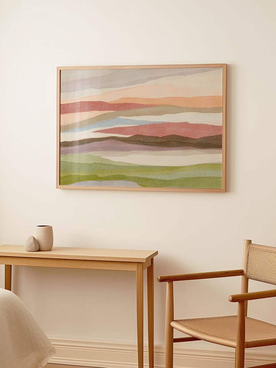 Abstract watercolor landscape