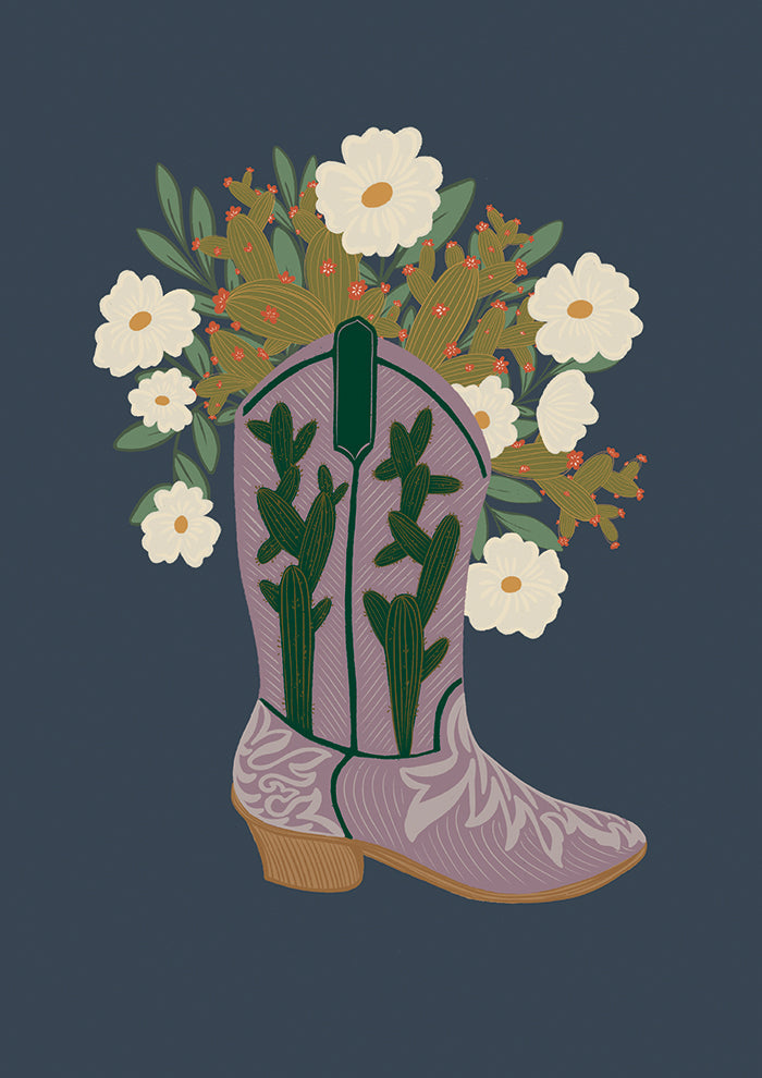Cow boy shoes and floral