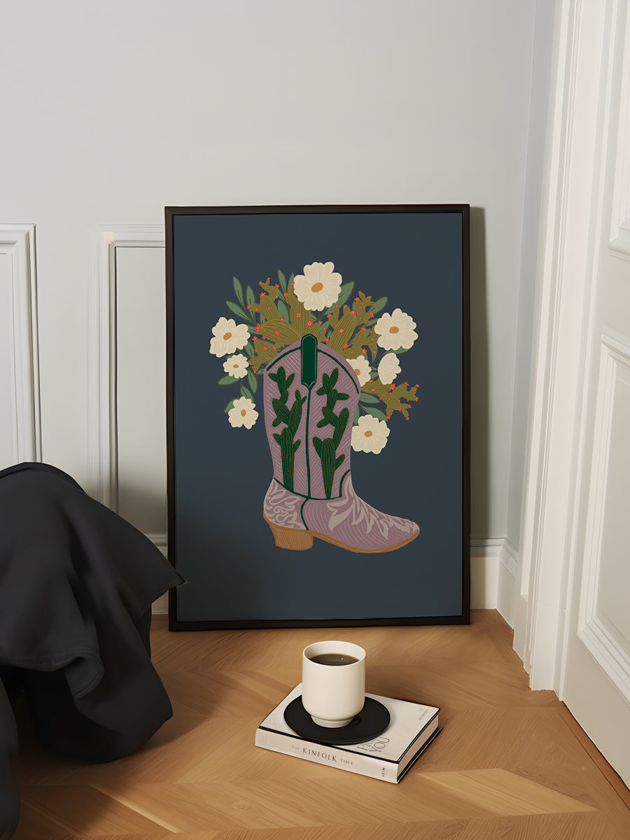 Cow boy shoes and floral