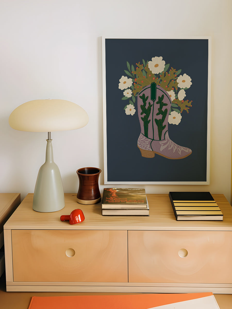 Cow boy shoes and floral