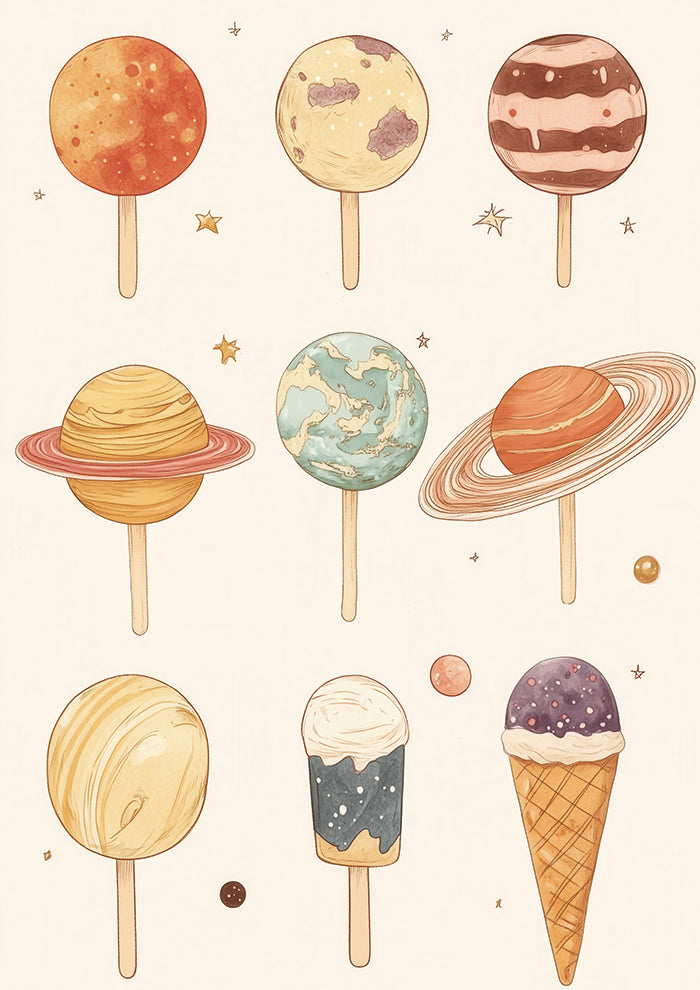 Planet-Themed Ice Cream