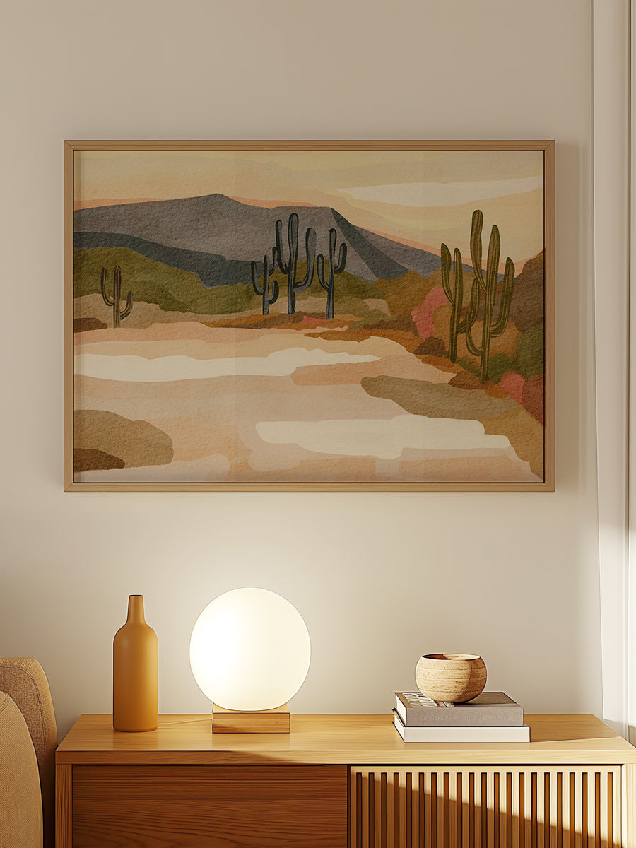 Rocky hill and Cactus