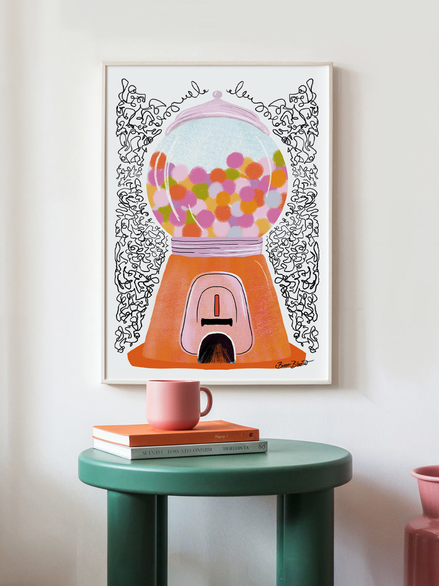 Bubble Gum Orange Doodle