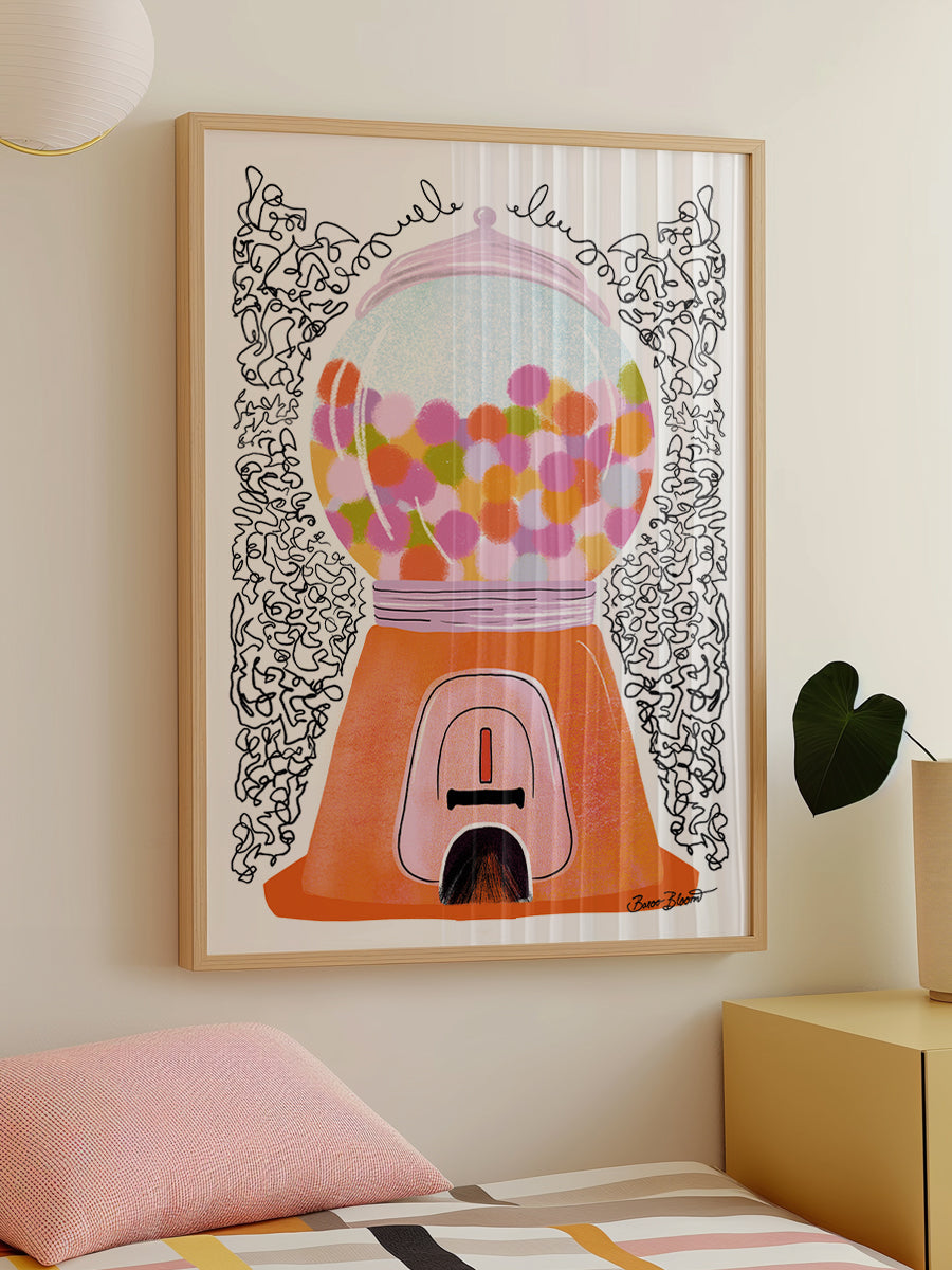 Bubble Gum Orange Doodle