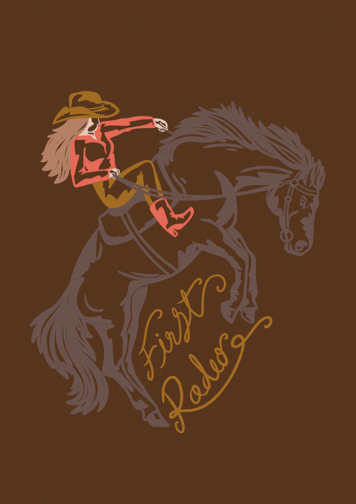 Cowgirl Riding A Rearing Horse 4