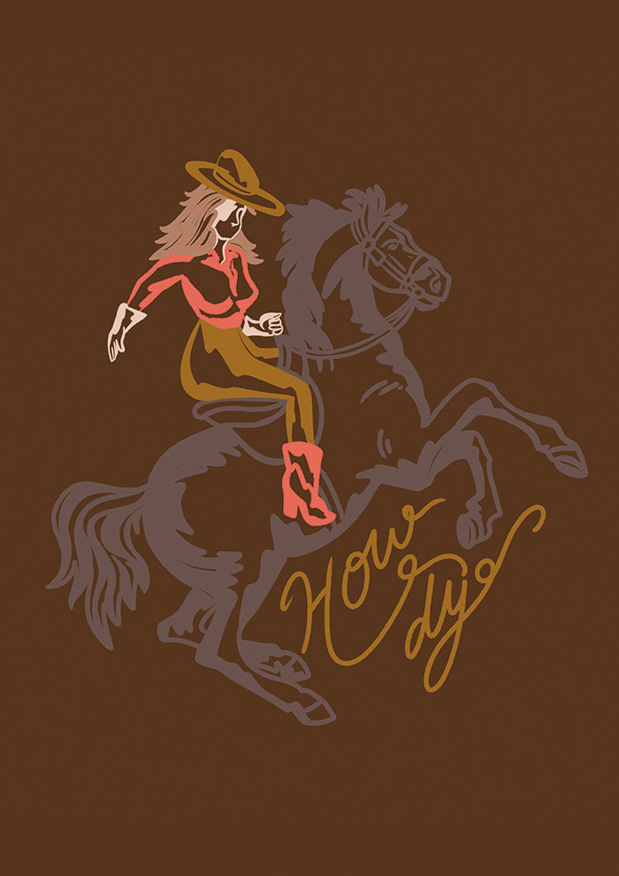 Cowgirl Riding A Rearing Horse 3