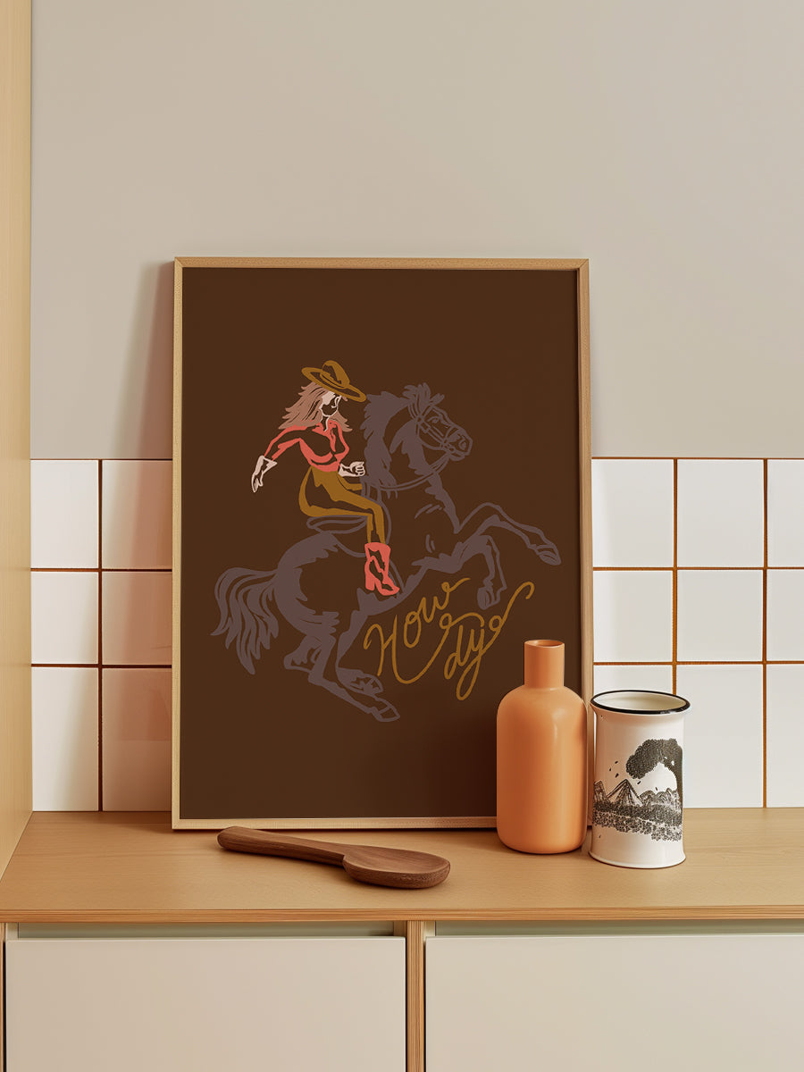 Cowgirl Riding A Rearing Horse 3