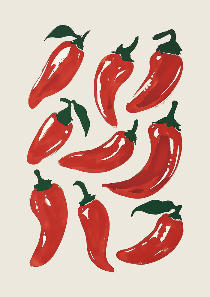 Spicy Chili Peppers Art