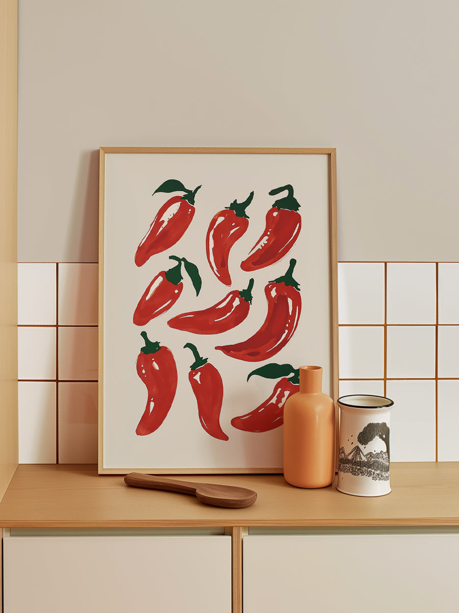 Spicy Chili Peppers Art
