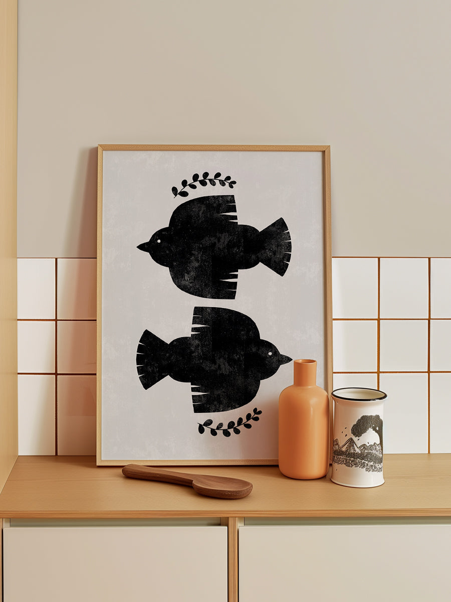 Bird folklore beige