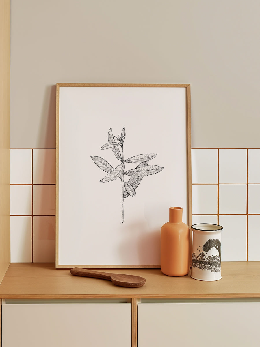 Delicate Leaf Sketch