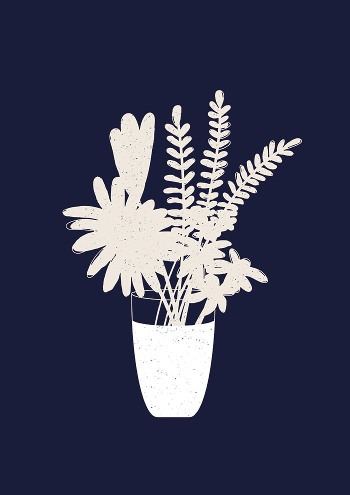 Sepia Floral Silhouette