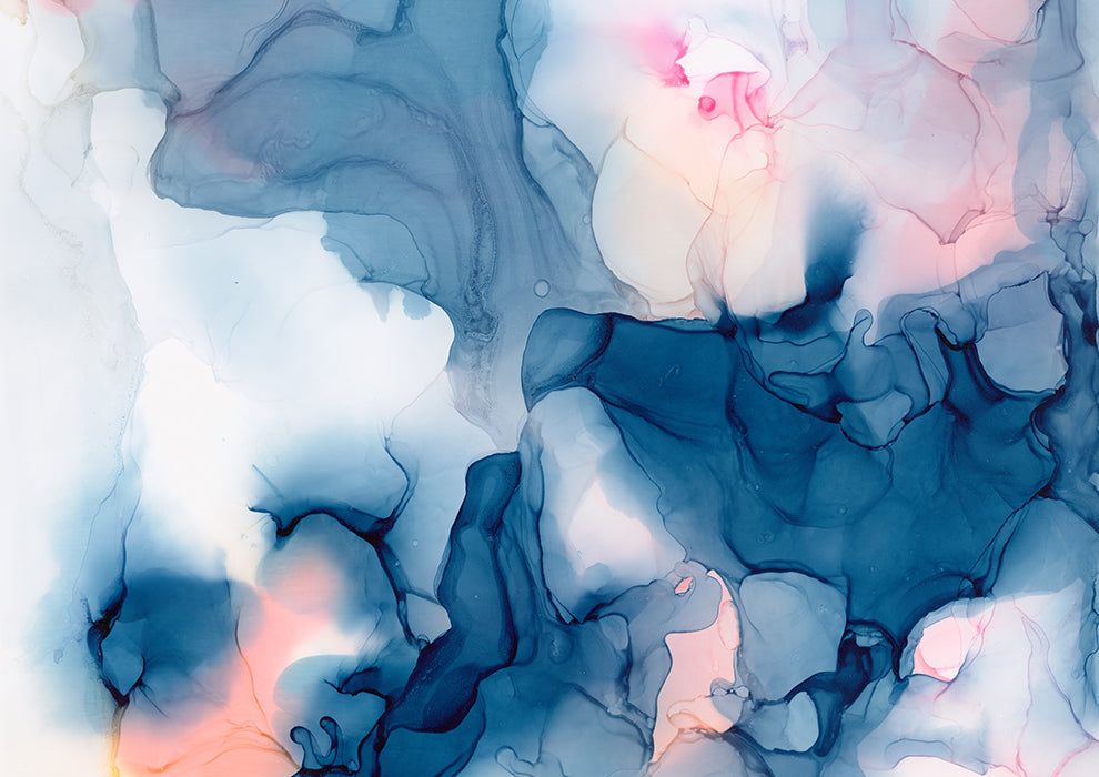 Fluid Blue And Pink Hues