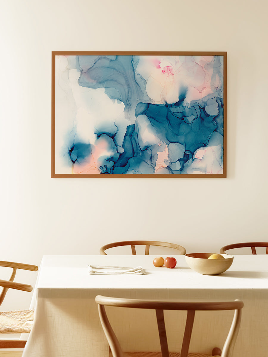 Fluid Blue And Pink Hues