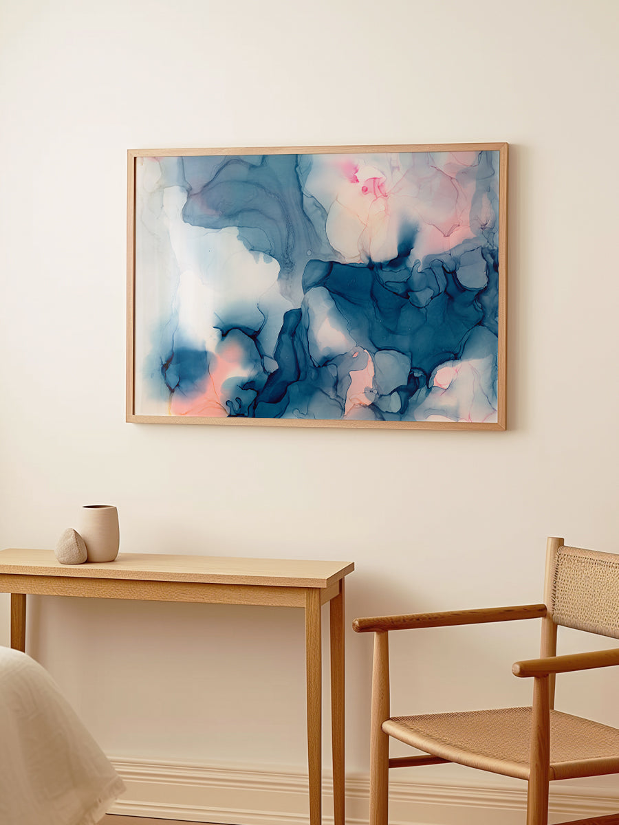 Fluid Blue And Pink Hues